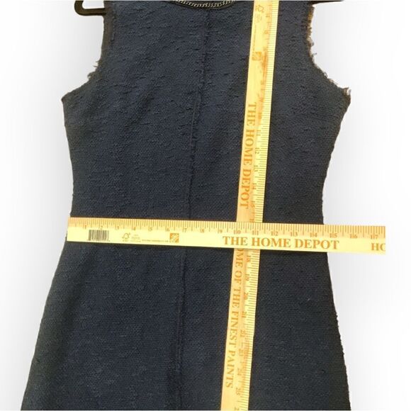 REBECCA TAYLOR Chambray Sleeveless Dress Chain Neckline Women’s Size 10 Blue - Picture 8 of 12